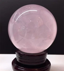 100 mm Top Natürliche Rosenquarz Kugel Kristallkugel Reiki Heilung Wohndeko - Bild 1 von 6