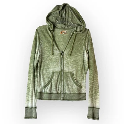 Moletom com capuz MUDD Juniors grande papel verde Y2K papel destruído grunge fino -FLAW HOLE - Imagem 1 de 4