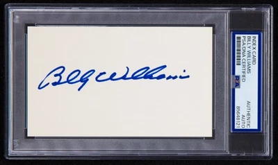 Billy Williams Signed Index Card (PSA) Chicago Cubs Auto Oakland Athletics - Image 1 of 2