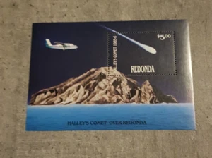 REDONDA- 1986- HALLEY'S COMET OVER REDONDA MINIATURE SHEET PERFORED MNH - Picture 1 of 1