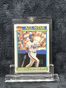 1991 Topps Baseball Card All Star National League Darryl Strawberry #402 Mets