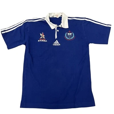 Vintage Adidas Manu Samoa Rugby Union Home Shirt Jersey 90s - Image 1 of 3