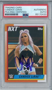 Candice LeRae Signed Auto Slabbed 2021 WWE Topps Heritage Card PSA DNA - Picture 1 of 2