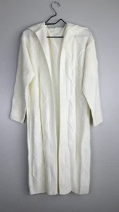 Damen Long Strickjacken Mid-Gauge Langarm Kapuzen Pullover Cardigan Beige XL - Bild 1 von 13