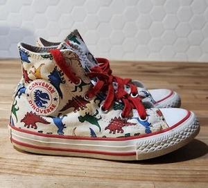 Leicht getragene Converse All Star Dinoverse Dinosaurier Chuck Taylor Jugend Größe 13 - Bild 1 von 6