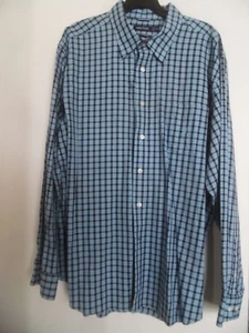 MEN'S NAUTICA WRINKLE RESISTANT BLUE PLAID DRESS CASUAL SHIRT SZ XXL - Picture 1 of 3