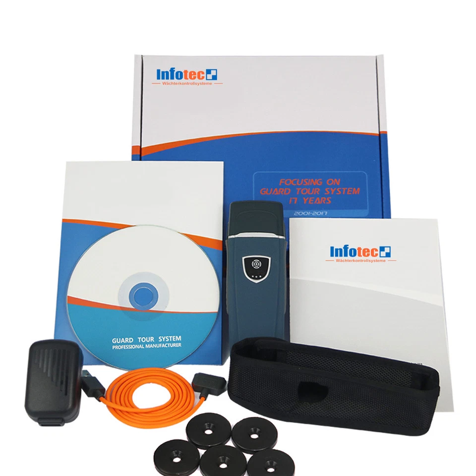 Infotec Wächterkontrollsystem Blue-Pen V WKS mobile Arbeitszeiterfassung Set  - Bild 1 von 4