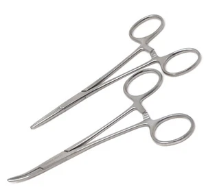 Abrazadera de hemostato para diseños de joyería herramientas de cuentas hágalo usted mismo alicates artesanales 5" CRV + STR - Imagen 1 de 8