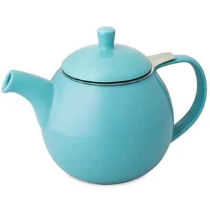 FORLIFE - Curve Turquoise Teapot with infuser - Ceramic teapot 24oz / 700ml - Picture 1 of 5