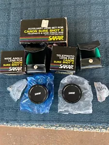 New SAKAR Camera Lens for Cannon Sure Shot II Telephoto and Wide Angle Set - Picture 1 of 7