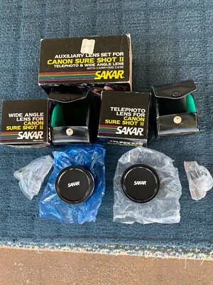 New SAKAR Camera Lens for Cannon Sure Shot II Telephoto and Wide Angle Set - Image 1 of 4