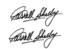 8" Carroll Shelby Signature Mustang GT AC Cobra Window Car Vinyl Decal sticker - Picture 1 of 2