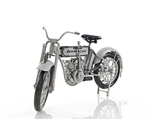 Harley-Davidson Model 7D Twin 1911 Motorcycle Metal Model 12.5" Automotive Decor - Picture 1 of 4