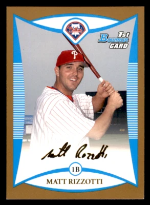 2008 Bowman Matt Rizzotti  Prospects Gold  #BP87 Philadelphia Phillies - Image 1 of 2