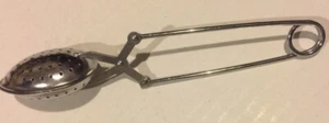 ❤️Long Handle Loose Tea Snap Opening Infuser Spoon 18/8 Stainless Steel Mesh - Picture 1 of 5