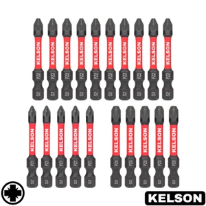 20 x Brocas de destornillador de impacto mixtas PZ1 PZ2 PZ3 50 mm magnéticas 1/4" KELSON - Imagen 1 de 4