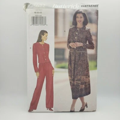 Butterick 3622 Misses' Top, Skirt, Jacket & Pants Pattern Sizes 18-22 Uncut - Image 1 of 4