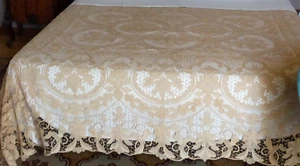 copriletto/tovaglia vintage punto ago colore ecrù - Foto 1 di 21