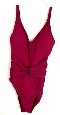 Traje de baño de una pieza Bleu Rod Beattie para mujer All About U sobre el hombro talla 12 Foto 1 de 3