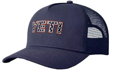 Yeti Unisex Navy Blue Star Badge Fishing Net Snapback Trucker Hat One Size TS198