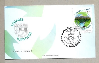 CHILE  COVER  FDC  2017 LUGARES AMERICA UPAEP TURISTICOS - Image 1 of 2
