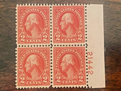 Scott #634 2c George Washington  MNH, OG  PB 4,     FREE SHIPPING - Image 1 of 2