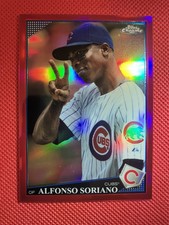 2009 Topps Chrome ALFONSO SORIANO Red Refractor /25 Cubs SP Card