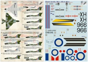 Print Scale 72-376 Gloster Javelin. Part 5 1/72 scale wet dry decal for aircraft - Picture 1 of 12