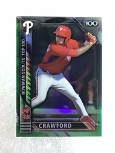 2016 Bowman Bowman Scouts 100 JP Crawford #BTP-4 Green Refractor /99   - Picture 1 of 2