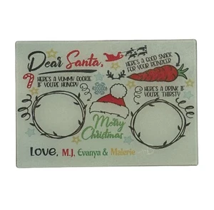 “Cookies And Milk For Santa” 8X11 Platter/Cutting Board~Personalized~Christmas - Picture 1 of 1