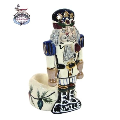 Heather Goldminc NUTCRACKER 5" Tealight Candle Holder Christmas Blue Sky 2002 - Image 1 of 4