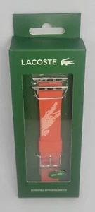 Lacoste Watch Band Red Apple Compatible 38-40mm NIB ORG $75 NEW!🔥 BEAUTIFUL 🔥 - Zdjęcie 1 z 14