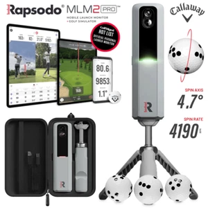 RAPSODO MLM2 PRO GOLF LAUNCH MONITOR SIMULATOR +ACCESSORY PACK & CALLAWAY BALLS - Picture 1 of 12