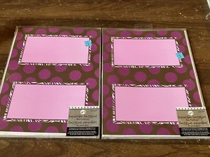 Lot Of 48 Imprintable Invitations 2 Packs New Pink Polka Dot Zebra Print - Picture 1 of 5