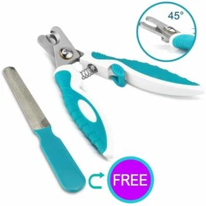Dog Nail Clippers Stainless Steel Dog Nail Trimmer Razor Sharp Blades,Nail File - Picture 1 of 7