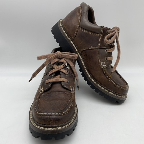 Vintage 1999 Timberland 83023 retrò Mt Oxfords pelle marrone taglia 8 5 M