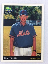 1991 Pittsfield Mets-Classic BEST Baseball Card-Jim Thrift