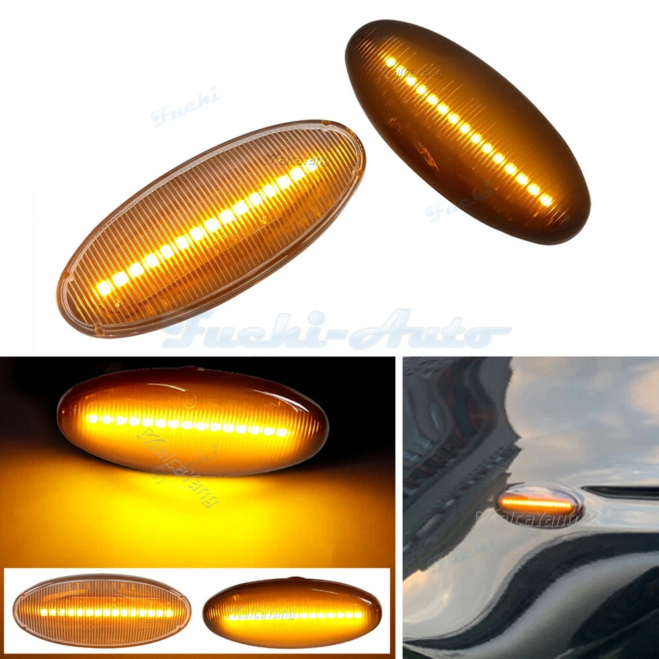 Sequential LED Side Marker Light For Nissan Frontier 1998-2005 PickUp Peugeot - Image 1 of 4