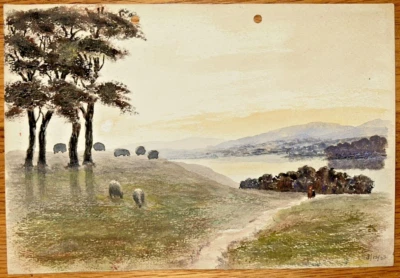 Theodore Demerest Coe Nueva York Importante Arte Impresionista Acuarela Luminosa Foto 1 de 4