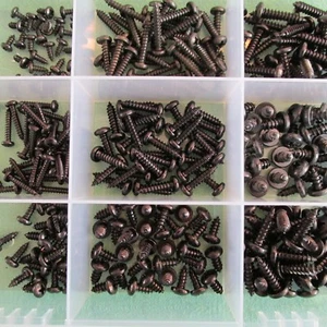 Din 7981 schwarz verzinkt  Sortiment 225 Stück NEU Blechschrauben - Bild 1 von 3