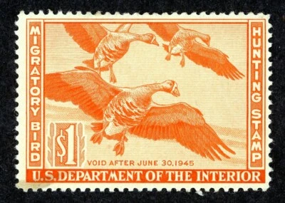 Stamp United States, Scott # RW11 Mint NH, OG, small stain on back - Image 1 of 2