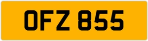OFZ 855 O 3x3 DATELESS PRIVATE NUMBER PLATE OLLY OWEN OSCAR OLY OL OLIVIA ORLA - Picture 1 of 1