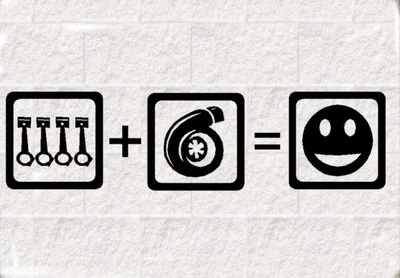 4 Zylinder Turbo Fun Aufkleber Auto Sticker TDI Tuning Scene  - Bild 1 von 2