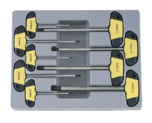 Force 2097 / 2097S / 2097B 9pc T-handle Hex Key Set:2-10mm Metric/ 3/32-3/8" SAE - Picture 1 of 7
