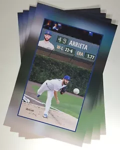 Lot of 4 Chicago Cubs 11x17 Full-Color Prints by Harlan Horn 2015 Arrieta - Picture 1 of 7