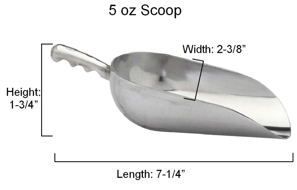Libertyware 5-Ounce Cast-Aluminum Ice Scooper