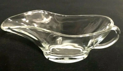 Clear Glass Anchor Hocking 10 Oz Gravy Boat USA #1028 - Image 1 of 4