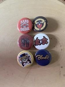 Juego de 6 prendedores de 1" de banda de rock de música New Wave retro post punk de los 80 - Imagen 1 de 1