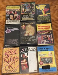 Bulk Lot of 11 Vintage Mixed Various Artists Music Cassette Tapes. - Picture 1 of 2
