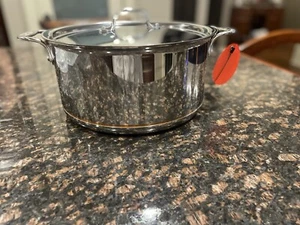 Padella Stock 8 Quart Nuova Tutto Rivestito Nucleo Rame Con Coperchio - Foto 1 di 5
